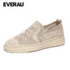 EVERAU春夏新款蕾丝花朵镂空渔夫鞋女鞋板鞋休闲鞋EA7054 商品缩略图4