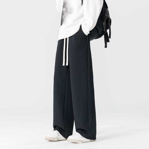 【新款DYF】大依优型大码直筒运动针织休闲裤加肥加大男装舒适胖子肥佬百搭运动裤长裤 商品图1