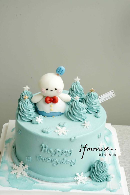 「女孩」黎深同款 生日蛋糕 小树小雪人 二次元 商品图0