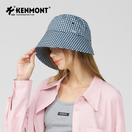 【云优选】卡蒙可折叠放方格子纯棉百搭防晒渔夫帽KM-6082 商品图1