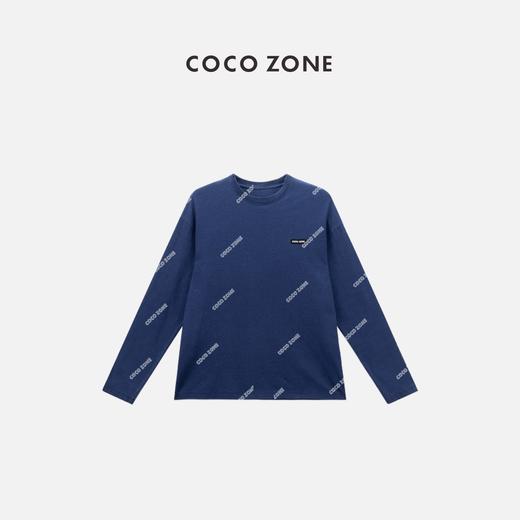 COCO ZONE 100棉时尚字母圆领百搭长袖T恤CC1C1636 商品图0