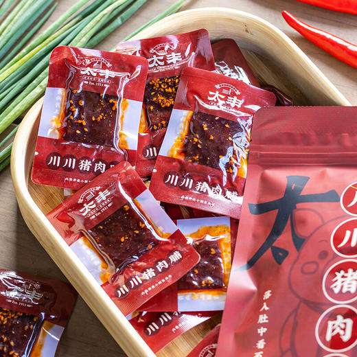 太丰食品川川香辣猪肉脯熟食靖江解馋休闲办公室零食100g*4袋 商品图6