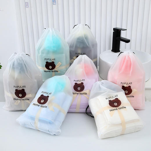 「三件套！数色可选」向峰素色珊瑚绒新款毛巾浴巾 居家日用成人洗澡柔软吸水套巾布艺 商品图1