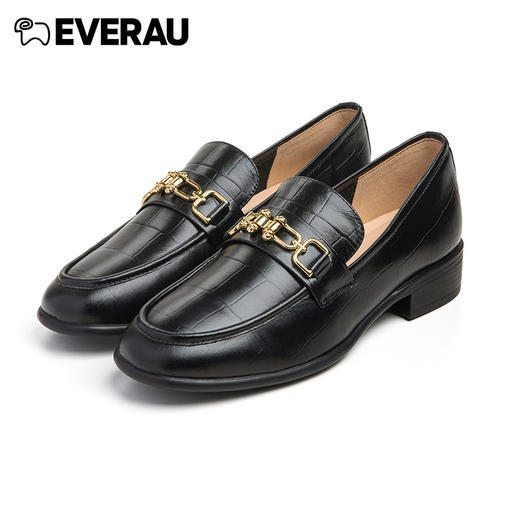 EVERAU精美别致五金扣饰点缀鞋面新款春夏乐福经典女鞋EA7023 商品图6