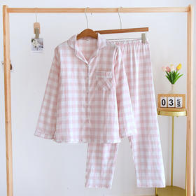 雀说 情侣纯棉长袖睡衣男女款春秋家居服套装