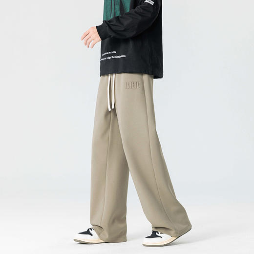 【新款DYF】大依优型大码直筒运动针织休闲裤加肥加大男装舒适胖子肥佬百搭运动裤长裤 商品图0