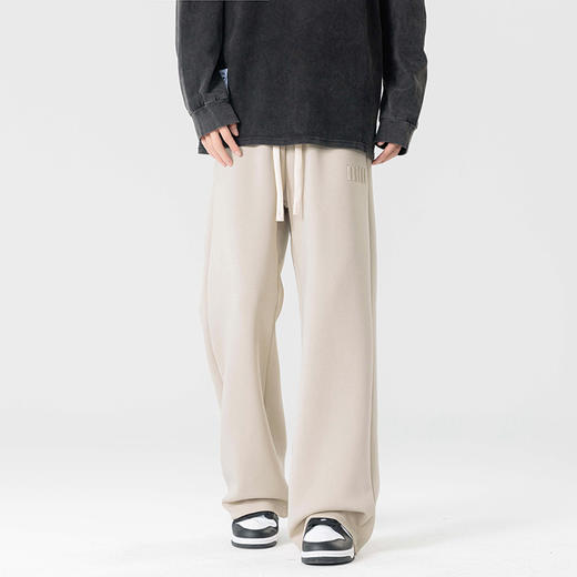 【新款DYF】大依优型大码直筒运动针织休闲裤加肥加大男装舒适胖子肥佬百搭运动裤长裤 商品图2