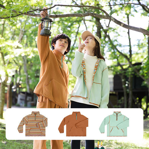 (11.11)ubras旗下likeuu男女童摇粒绒外套连帽双面穿保暖卫衣 商品图9