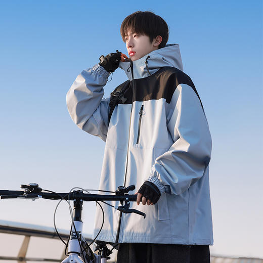 【户外潮牌两件套！山系冲锋衣】三合一外套连帽春秋潮牌，百搭时尚舒适，户外登山美式夹克女，防水防风情侣外套L 商品图8