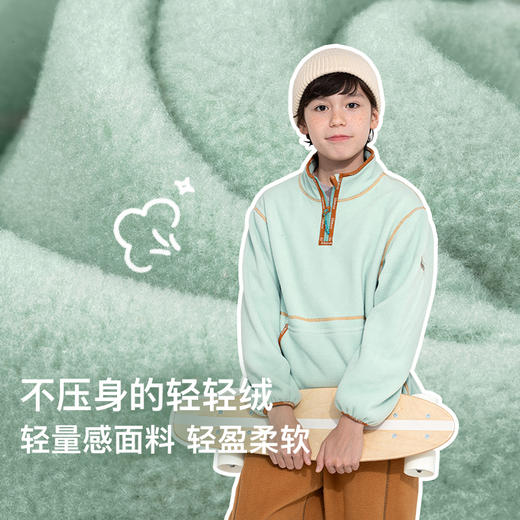 (11.11)ubras旗下likeuu男女童摇粒绒外套连帽双面穿保暖卫衣 商品图7