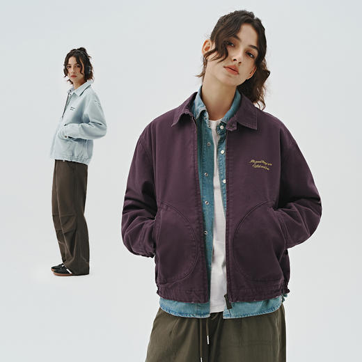 714street破坏水洗底特律夹克男女2024秋冬新款美式复古工装外套 商品图4