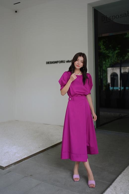 Le Malene 气质圆领上衣显瘦时尚半裙套装 16941 商品图1