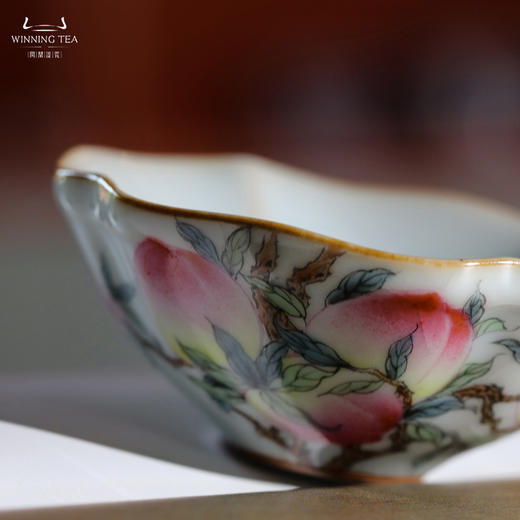 问鼎汝瓷鼎峰系列月白家荷杯（五桃） 商品图2