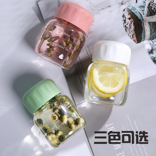 【敲高颜值！迷你玻璃胖胖杯】耐高温牛奶杯便携ins迷你玻璃水杯摇摇杯咖啡杯礼品，自带刻度 小巧便捷。ry 商品图3