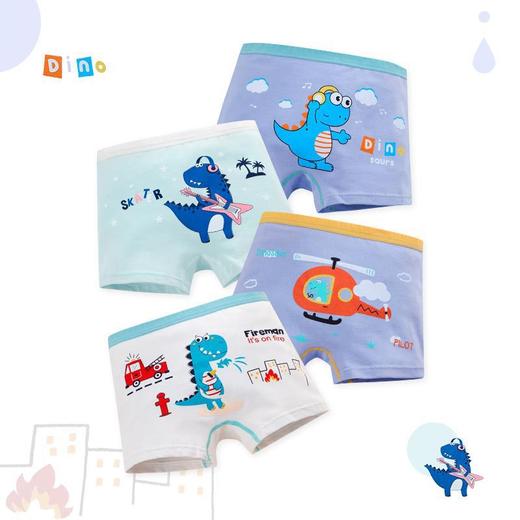 【四条装内裤，云感棉柔の贴心内裤，纯棉舒适，不夹PP】男童内裤纯棉平角 柔棉男童四角裤头短裤 宝宝A类小童男孩平角裤四条装-QQ 商品图7