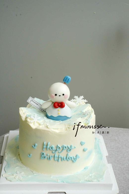「女孩」黎深同款 生日蛋糕 雪花小雪人 二次元 商品图0