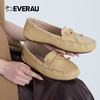 EVERAU多色可选豆豆鞋女春夏新款浅口单鞋一脚蹬厚底乐福鞋EA1015 商品缩略图3