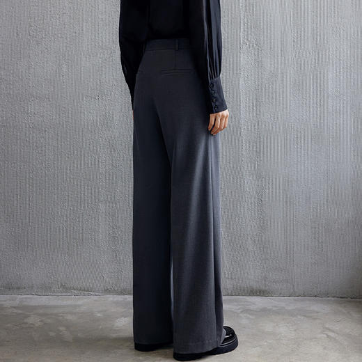 玳莎宽松直筒西装裤女2024新款秋季老钱风百搭通勤气质休闲阔腿裤  EC36308 商品图3