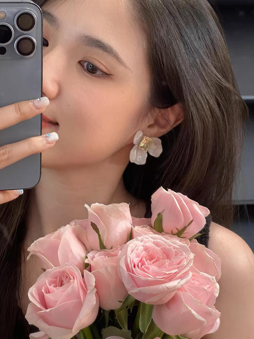 2409109    花朵 耳钉，可拆卸（5天发货） 商品图5