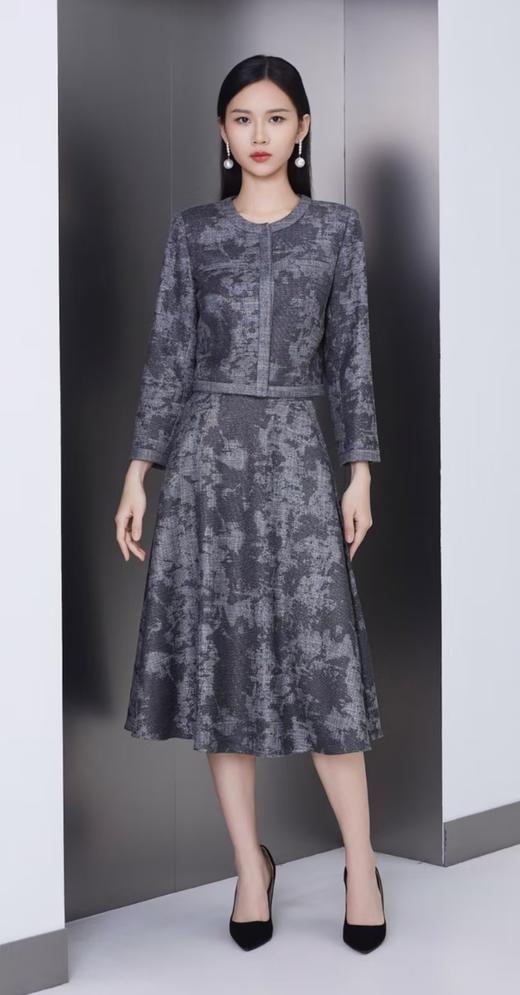 HJ3B55_月魄色_半身裙_春秋_肌理感高腰遮胯显瘦半身裙_高级女装_BERNIEELEN 伯妮斯茵 商品图0