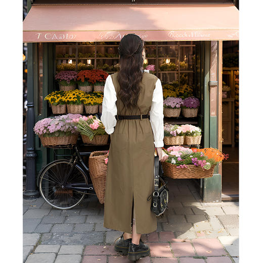 9/7奢姿大码女装2024秋季系带设计假两件简约连衣裙胖妹妹时尚裙子9943891291 商品图3