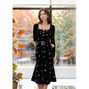 9/7奢姿大码女装2024秋季气质方领时尚连衣裙胖妹妹蝴蝶丝绒简约裙子9943834059 商品缩略图1