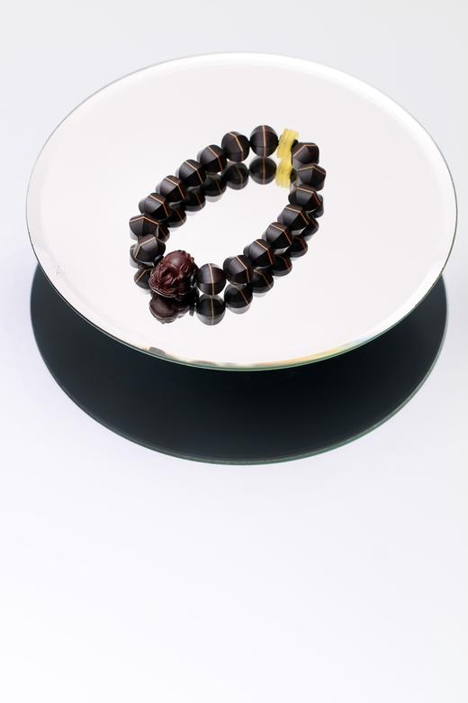 ZGT0012°紫檀瓜棱双色珠男女手串 商品图1