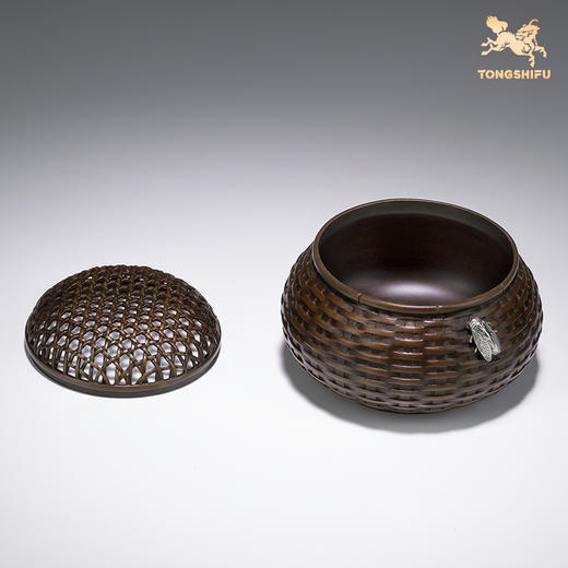 铜师傅《财满篓》客厅桌面铜摆件 白铜金蝉摆件 家居装饰工艺品 商品图3