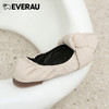 EVERAU春夏新品卷卷的褶皱设计耐折鞋底舒适蛋卷女鞋EA7026 商品缩略图4