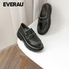 EVERAU厚底经典学院风柔软小羊皮一鞋两穿时尚乐福女鞋EA7067 商品缩略图1