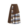 【38女王节】两三事 理想国度 2024秋季新款复古格子毛呢拼接高腰半身裙长裙 商品缩略图4