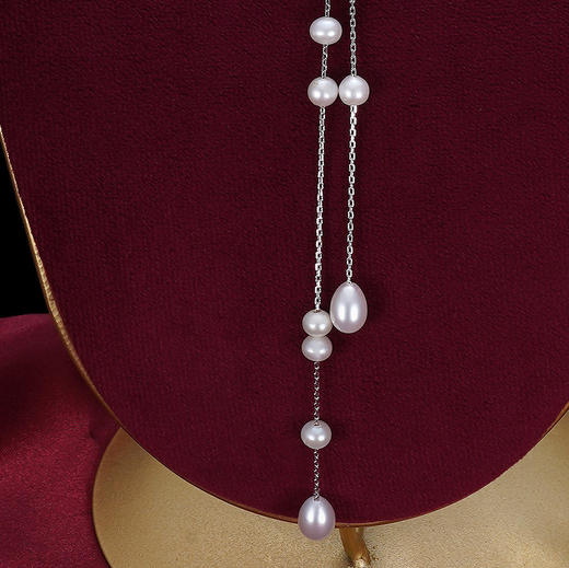 子佩集S925银珍珠套链【11】同心圆项链2409 商品图2