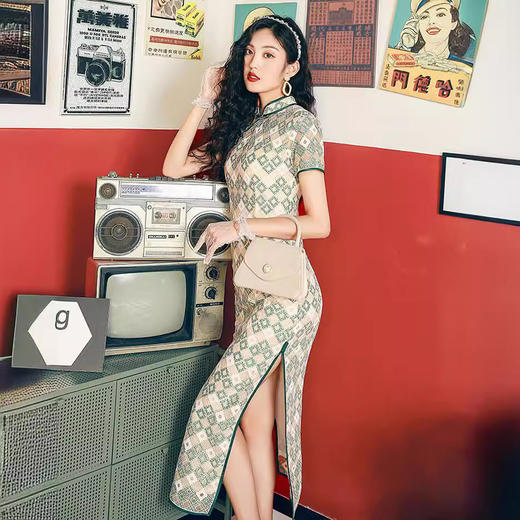 改良旗袍经典款气质复古老上海优雅知性XL2274 商品图2