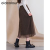 oldcolour欧珂冬季新款时尚纱裙高腰宽松休闲长裙女P430602A1 商品缩略图4