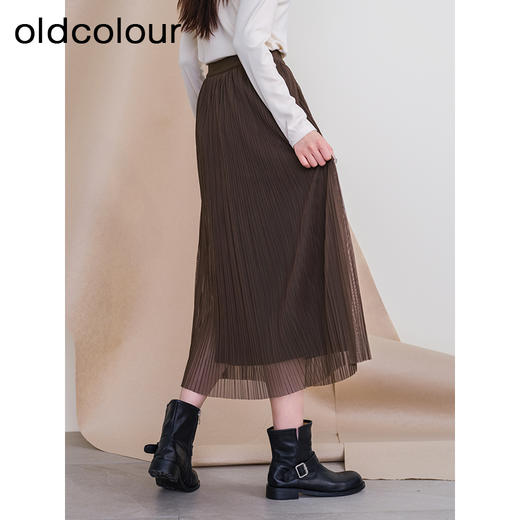 oldcolour欧珂冬季新款时尚纱裙高腰宽松休闲长裙女P430602A1 商品图4