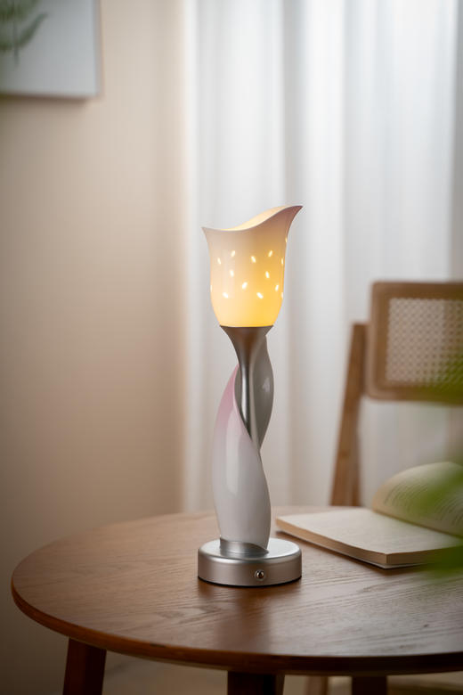 富玉陶瓷 · 景德镇玲珑瓷 花苞灯氛围卧室床头台灯温馨装饰生日礼物 商品图1