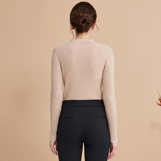 EITIE爱特爱冬季新款舒适半高领百搭打底基础100%山羊绒针织衫7601313 商品图4