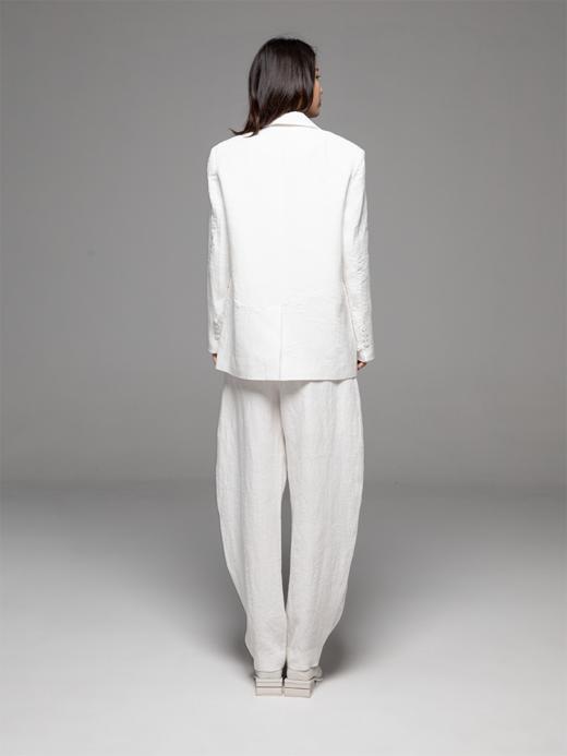 LIYIHAN 2024新款白色亚麻西装外套女休闲西服套装三件套高级感 商品图5