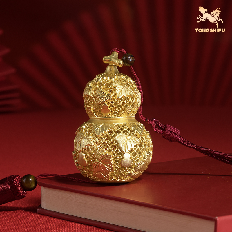铜师傅《福禄万代》客厅桌面花丝铜葫芦摆件 装饰品 教师节礼物