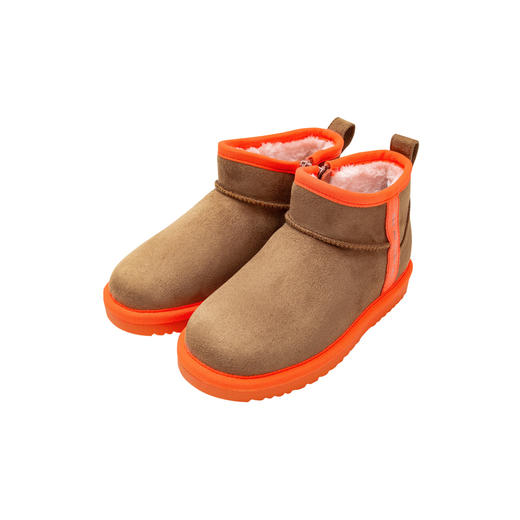 (159/2双）女童一脚蹬设计内里加绒保暖雪地靴 商品图4