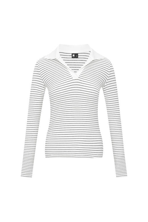 oneup翻领修身长袖T恤 商品图7