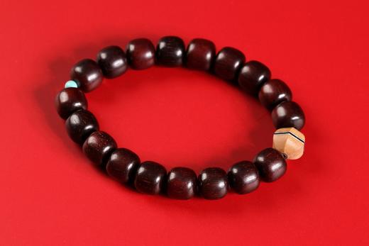 XYZT0294°小叶紫檀&老山三色瓜棱手串 商品图1