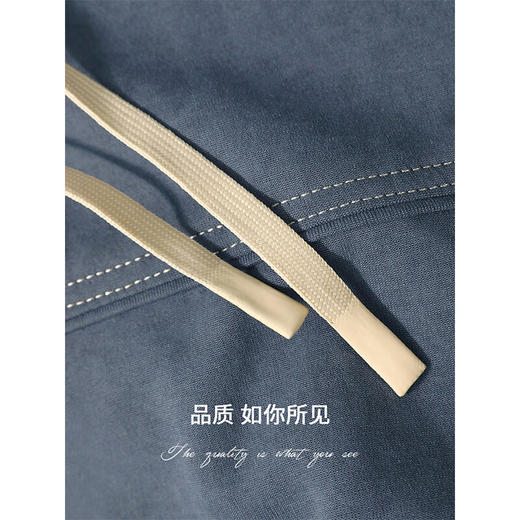 COCOBELLA抽褶蝙蝠袖短外套休闲连帽炒色花纱拉链卫衣SC3013 商品图4