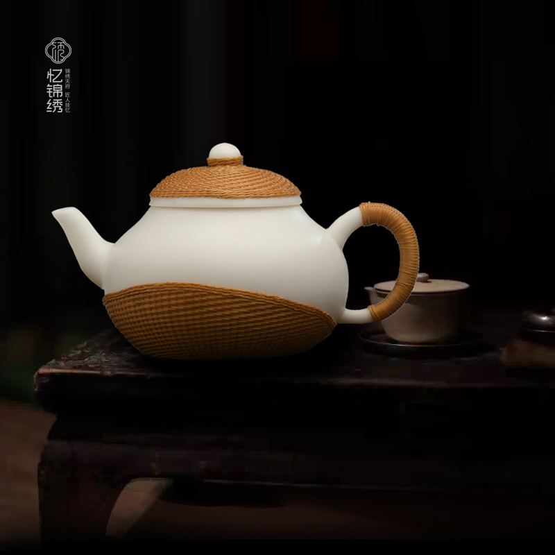 竹丝扣瓷-福禄-三头茶具礼盒装（精编）