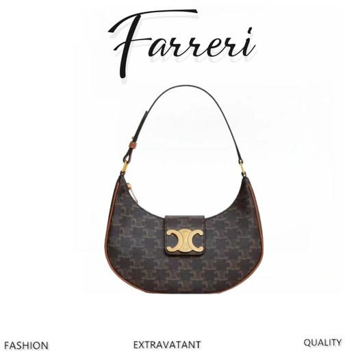 凯旋门 -E23 新版AVA TRIOMPHE标志印花牛皮革手袋 商品图0