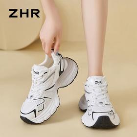 ZHR则则厚底老爹鞋女2024新款厚底运动鞋网面透气女鞋运动休闲鞋