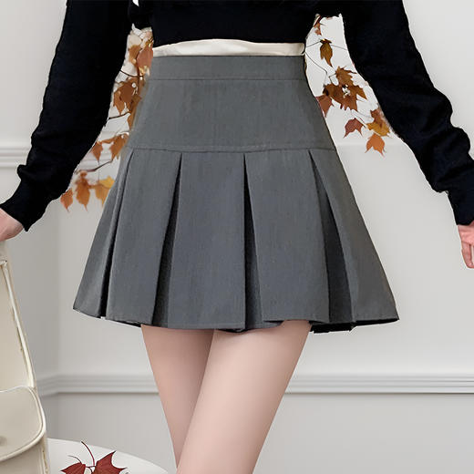 9/8奢姿大码女装2024秋季百褶设计半身裙胖妹妹时尚百搭学院风裙子9943491302 商品图2