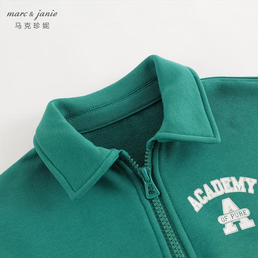 马克珍妮男童美式学院polo翻领卫衣儿童上衣2024年秋装新款241036 商品图4