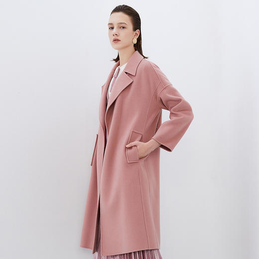 EITIE爱特爱冬季新款经典洋气长款毛呢大衣外套7614302 商品图2