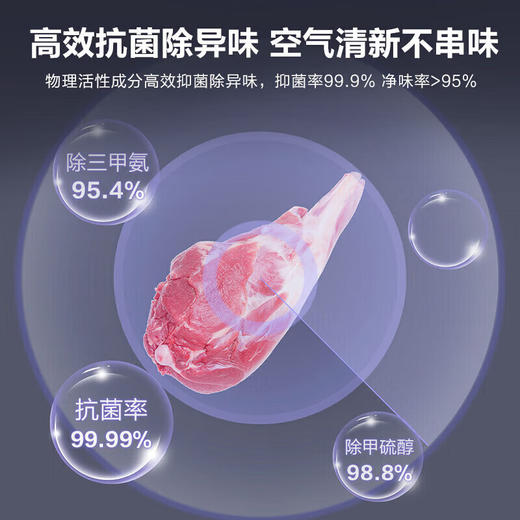 海尔（haier）冰箱501升双变频双循环黑金净化四开门十字门对开门风冷超薄大容量智能变温电冰箱星石蓝【双变频双循环】【黑金净化除菌】【三档变温】 商品图1
